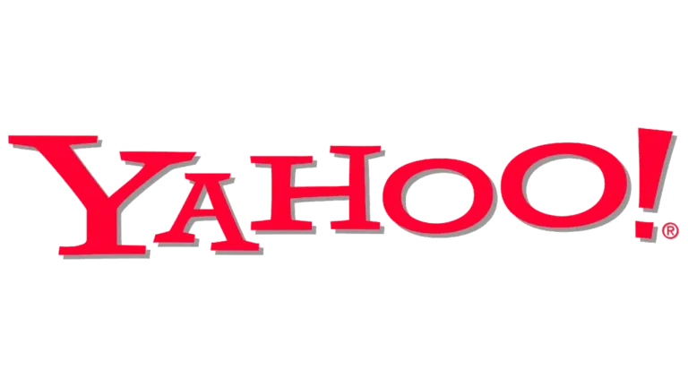Yahoo!'s red capitalised logo in 2000.