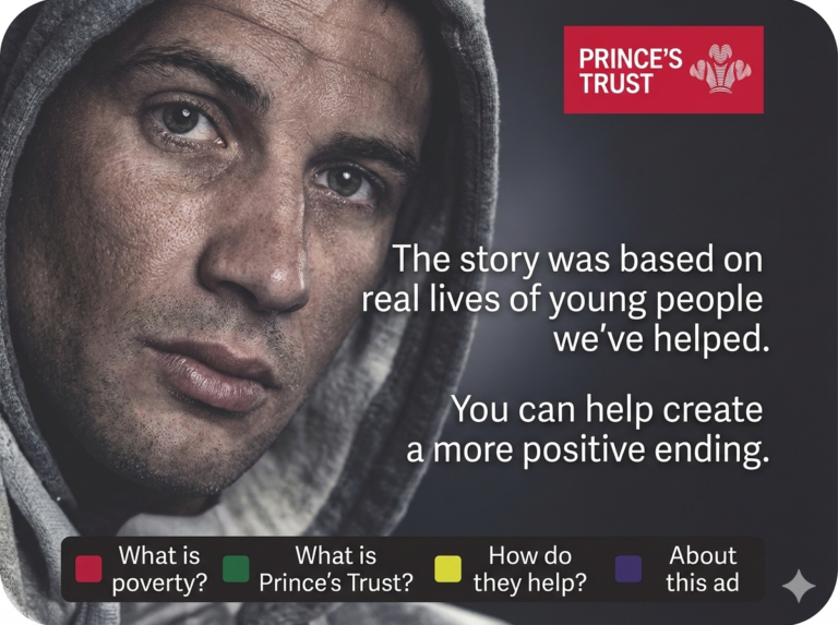 Depaul Trust advert, upscaled with Gemini AI by Howard Lake 2026.