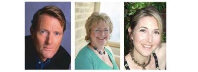 Photos of authors Lee Child, Katie Fforde, Lisa Jewell