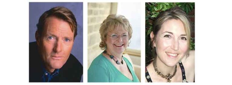 Photos of authors Lee Child, Katie Fforde, Lisa Jewell