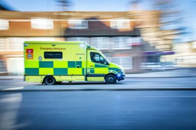 Ambulance driving at speed. Photo: Unsplash.com