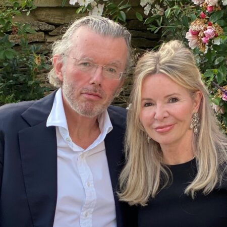 Hans and Julia Rausing in their garden