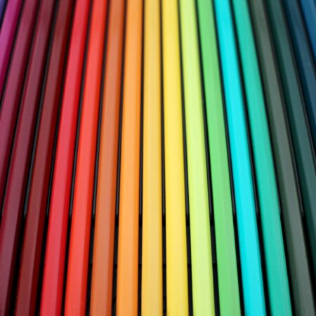 Rainbow coloured pencils - photo: Pexels and Pixabay