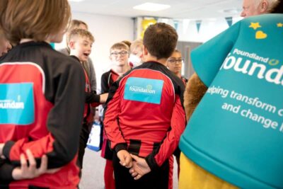 Children in sports kit at Poundland Foundation's launch in Walsall