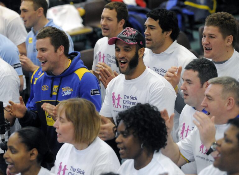 Singers in the Leeds Rhinos choir