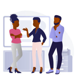 Group of Black Millennials at Office - BlackIllustrations