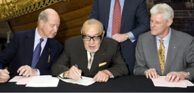 Lord Sterling, Sammy Ofer and Kevin Fewster