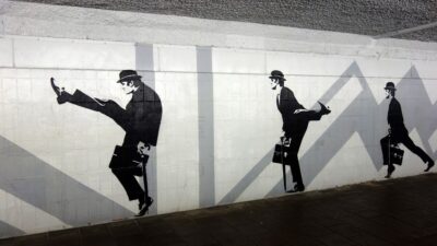 Mural of John Cleese doing the funny walk - Pixabay.com