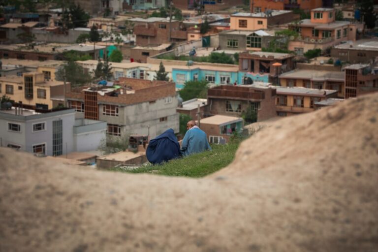 A image looking down at houses in Kabul