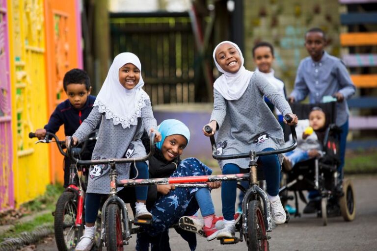 Children playing at The Ape Project