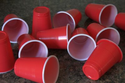 Red plastic cups