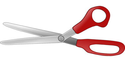 Scissors with red handles. Photo: Pixabay.com