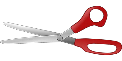 Scissors with red handles. Photo: Pixabay.com