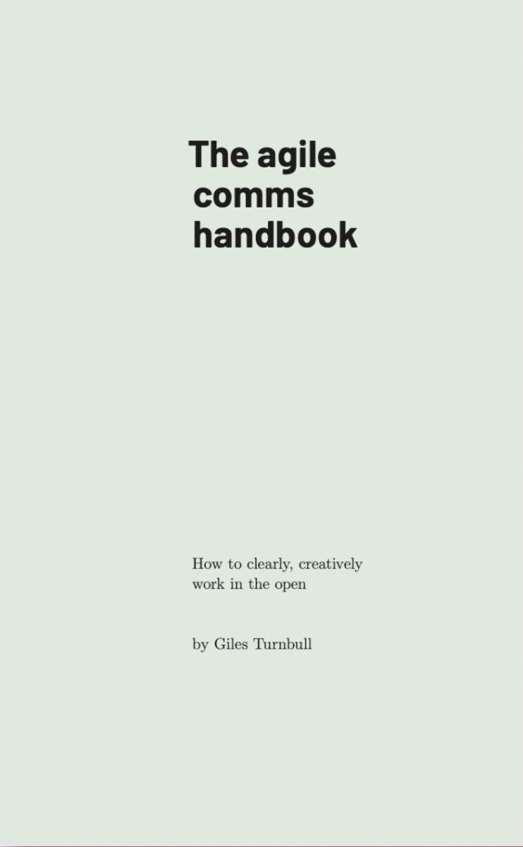 The agile comms handbook