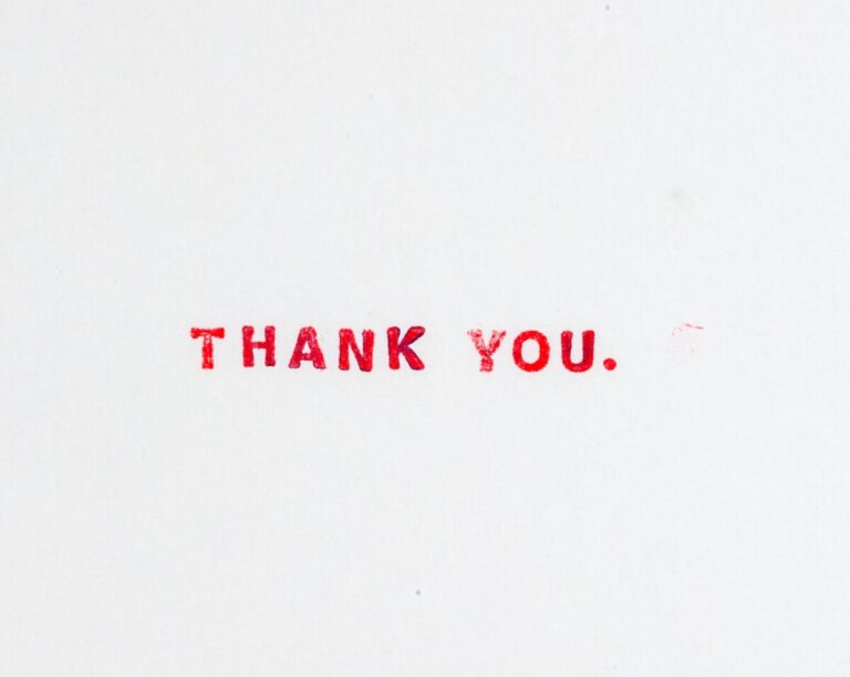 Thank you. Photo: Wilhelm Gunkel on Unsplash.com