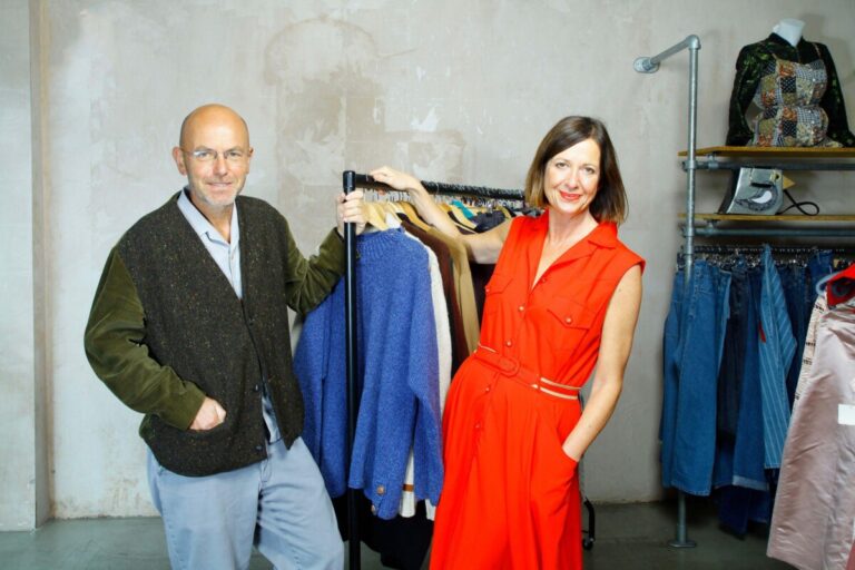 Wayne Hemingway and Maria Chenoweth at the launch of Charity Super.Mkt