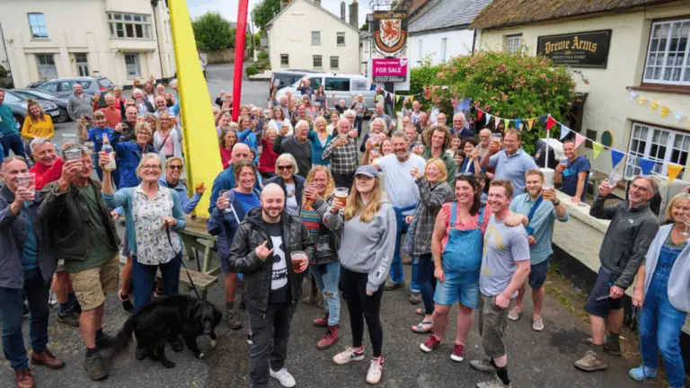 The Drewe Arms in Drewsteignton: the local community ran a community share offer in 2023 to raise enough to purchase the freehold