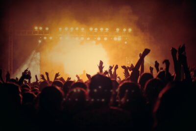 A crowd at a musical concert. By Vishnu R Nair on Pexels