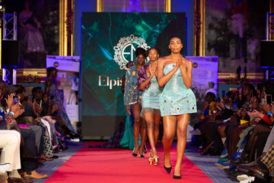 models on the catwalk at Africa Fashion Week London