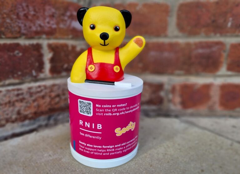 New Sooty collection box for RNIB