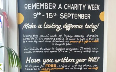 Christian Aid's Remember A Charity Week wall