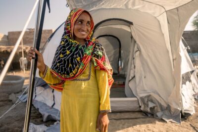 Maryam, who received a ShelterBox tent following severe flooding in Pakistan