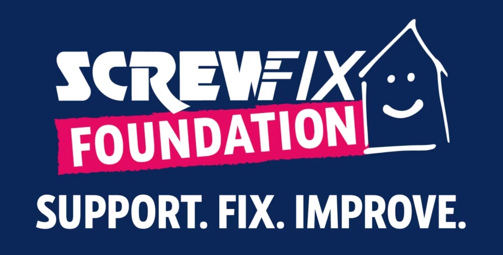 Screwfix Foundation logo. Support. Fix. Improve.