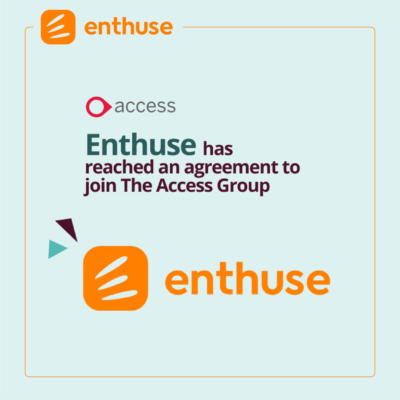 Enthuse has reached an agreement to join the Access Group. Enthuse logo, and Access Group's logo.